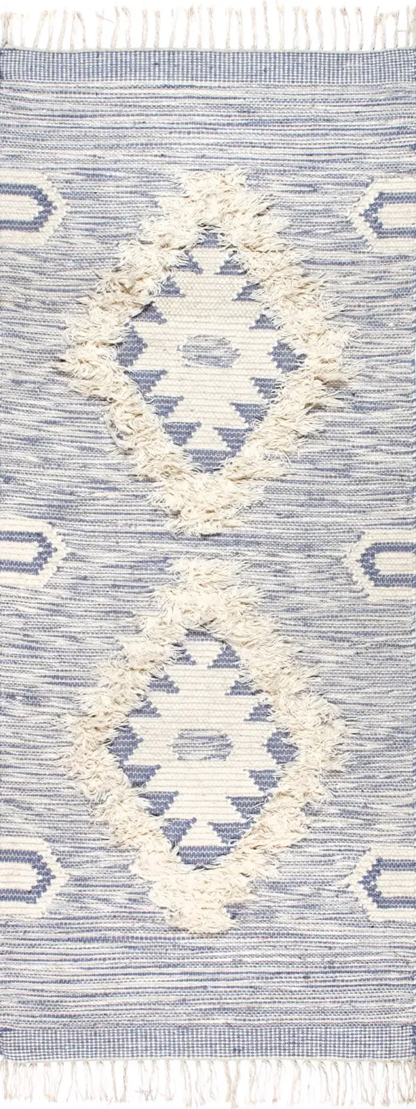 Shaggy Moroccan Lattice Fringe Rug