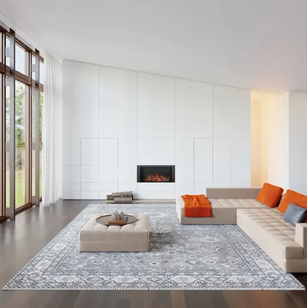 Kaski Medallion Washable Rug