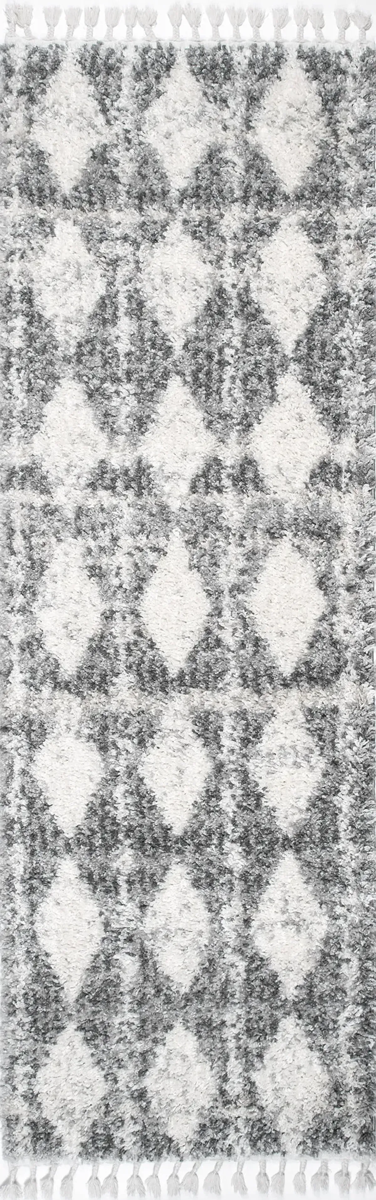 Diamond Band Tassel Rug