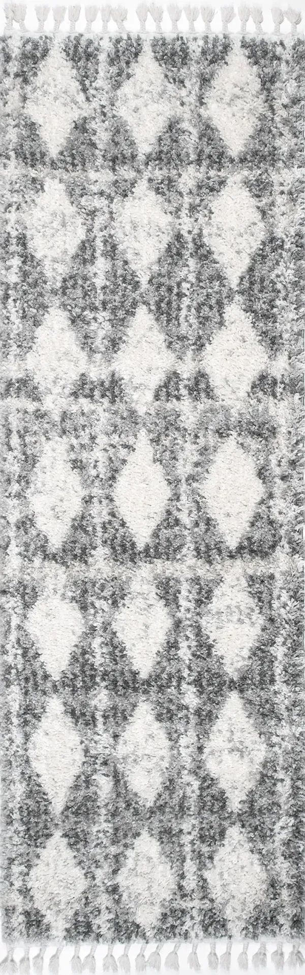 Diamond Band Tassel Rug