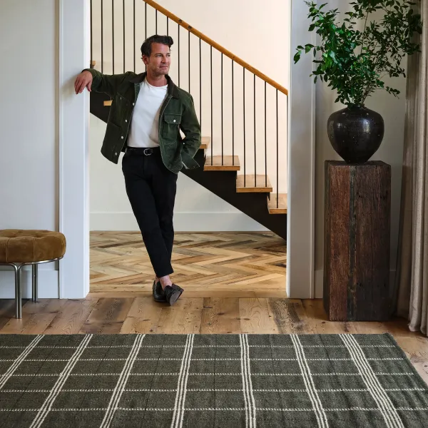 Downing Plaid Wool Rug by Nate Berkus