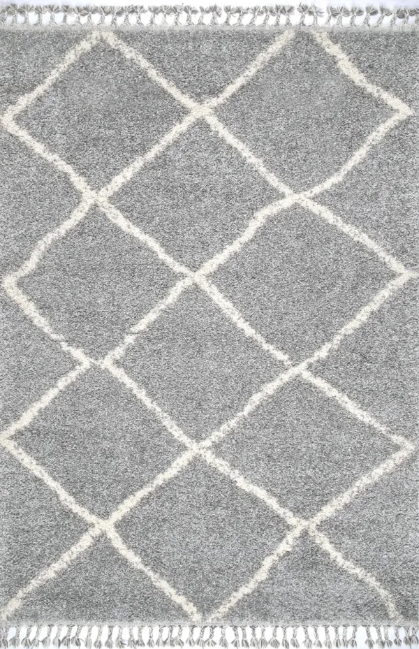 Jessie Moroccan Lattice Tassel Area Rug