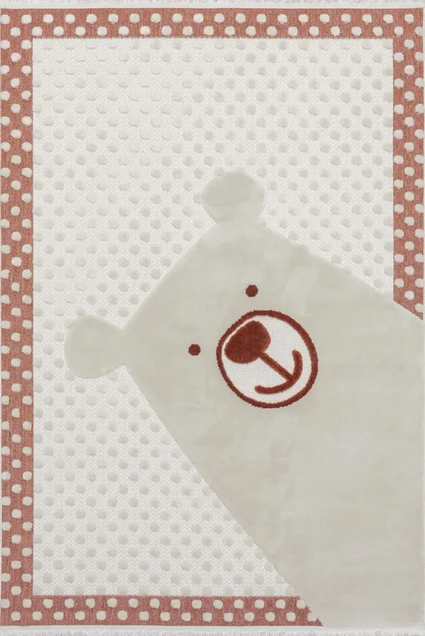 Wilma Kids Bear Fringed Rug