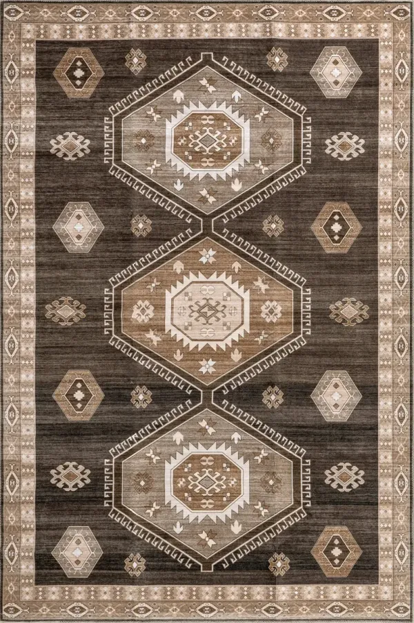 Taro Medallion Spill Proof Washable Rug