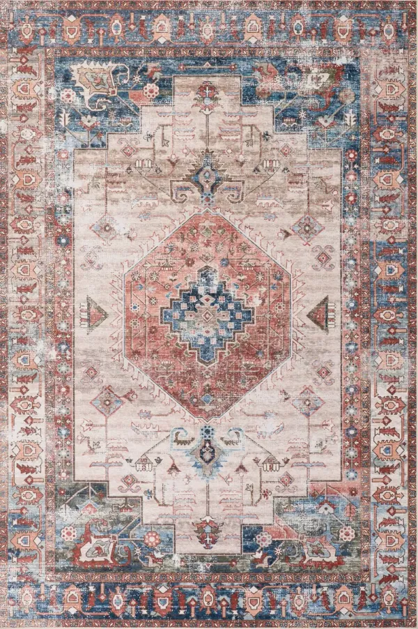 Runic Medallion Spill Proof Washable Rug