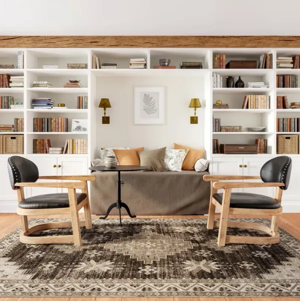 Clovebud Medallion Washable Rug