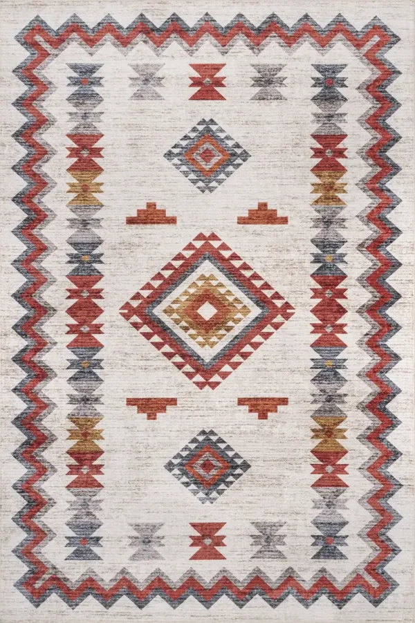 Nancy Southwestern Diamond Washable Rug