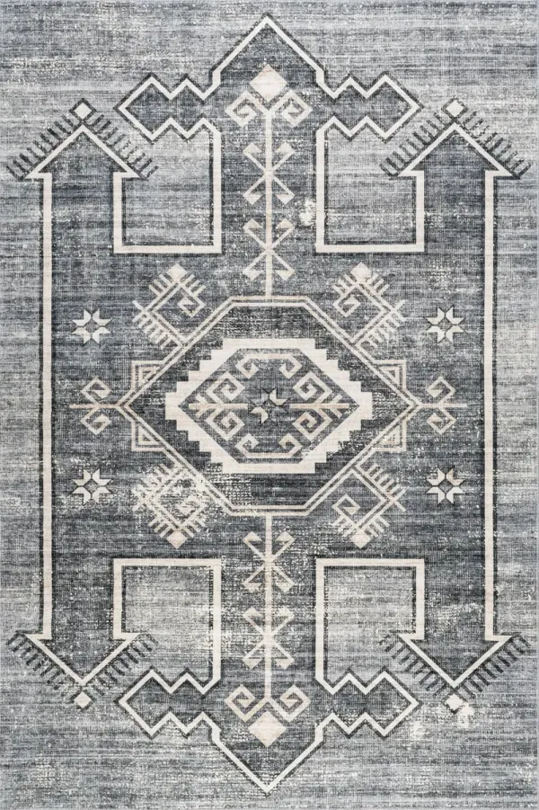 Sagebrush Geometric Washable Rug