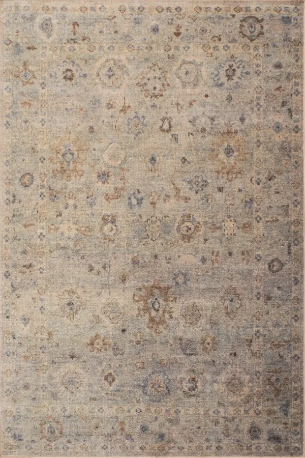 Viret Traditional Bordered Washable Rug