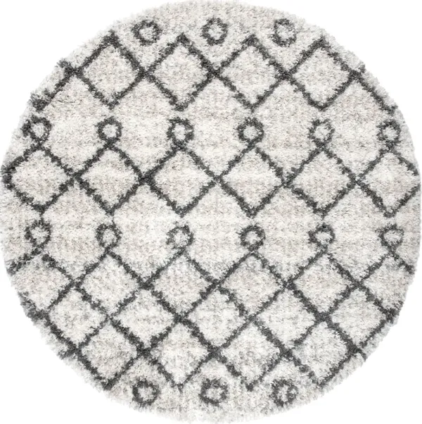 Diamond Moroccan Shag With Tassels Rug