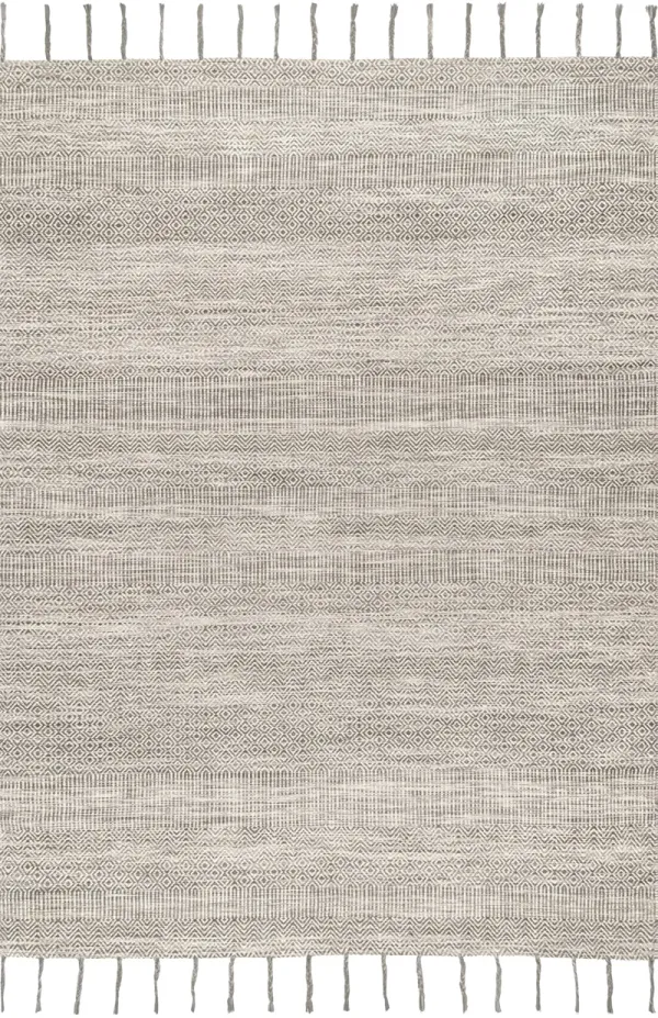 Diamond Chevron Bands Tasseled Rug