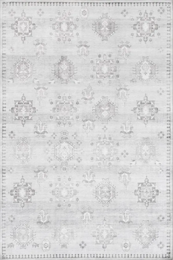 Brenda Hazy Heraldry Washable Rug
