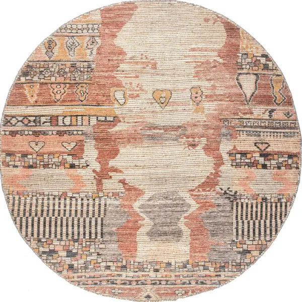 Southwestern Abstract Fringed Rug