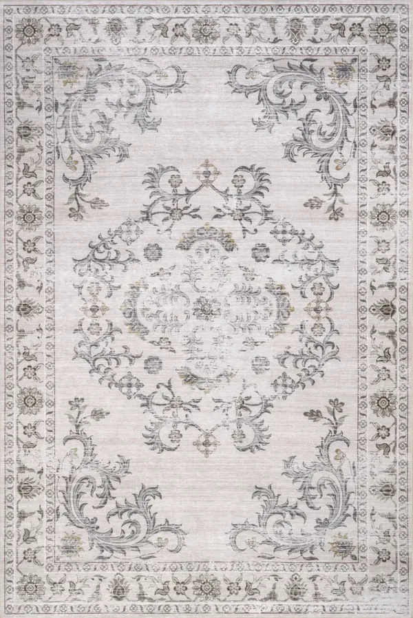 Amalea Medallion Spill Proof Washable Rug