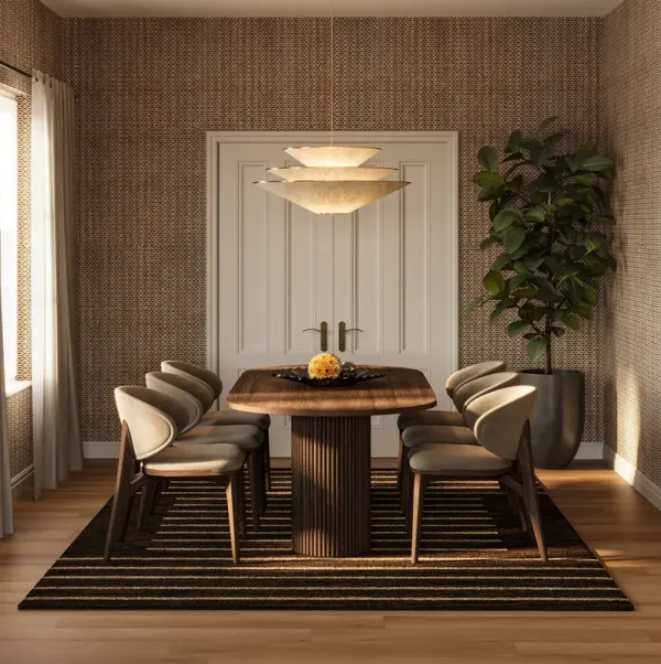 Solena Bohemian Geometric Wool Rug