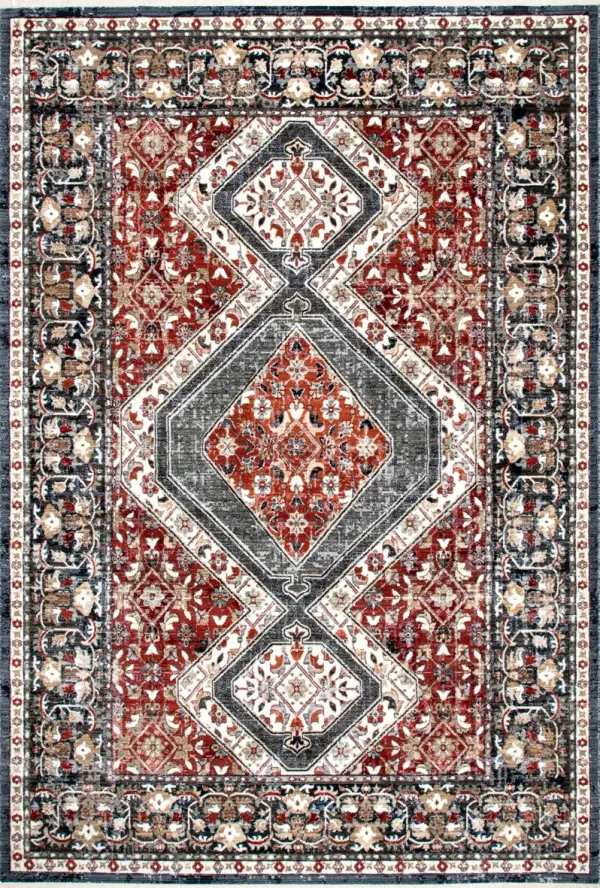 Herati Helix Fringe Rug
