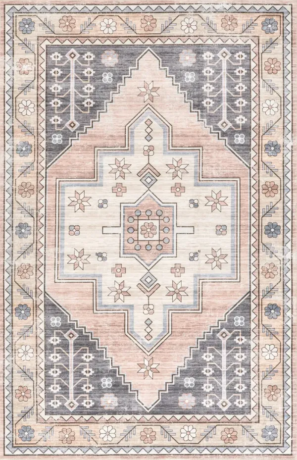 Priscilla Washable Faded Rug