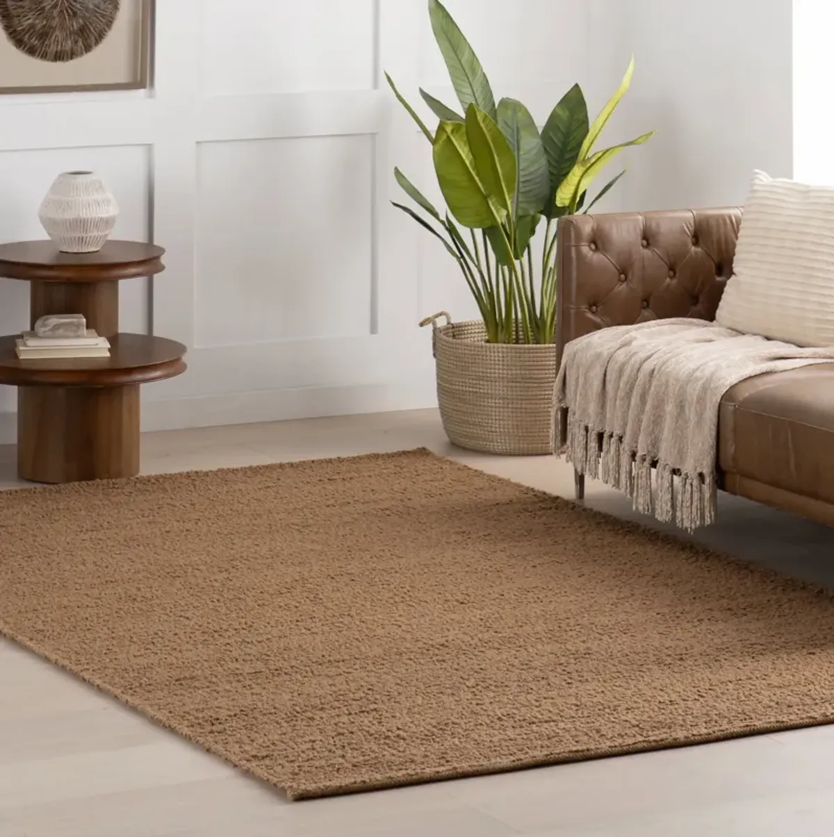 Zeva Textured Flatweave Shag Rug