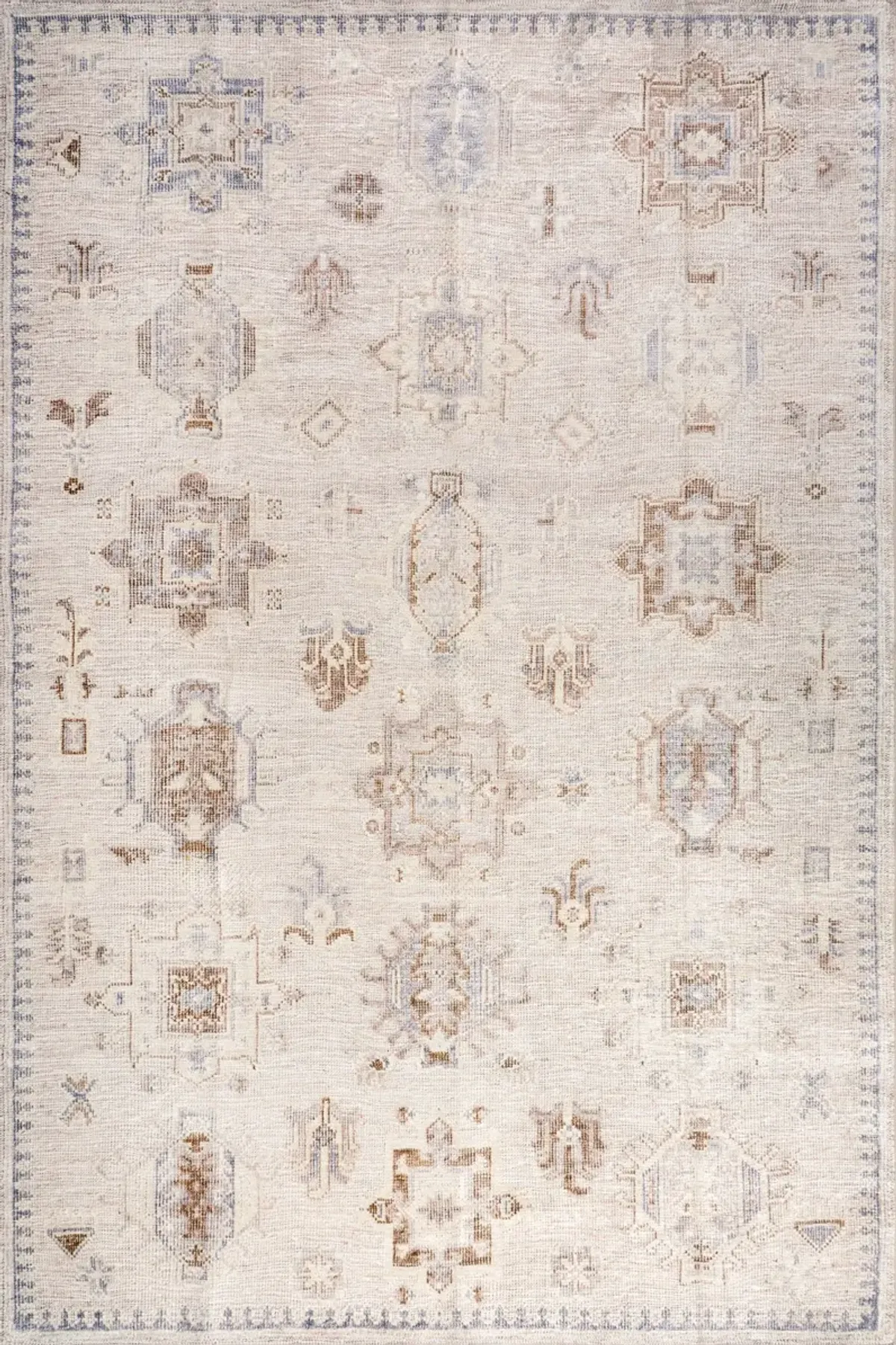 Brenda Hazy Heraldry Spill Proof Washable Rug