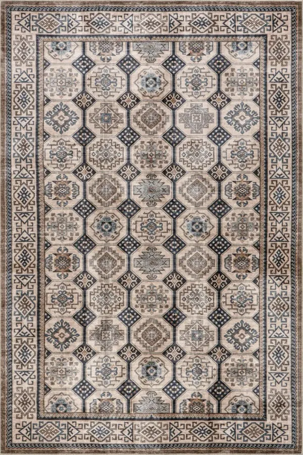 Valerian Tile Spill Proof Washable Rug