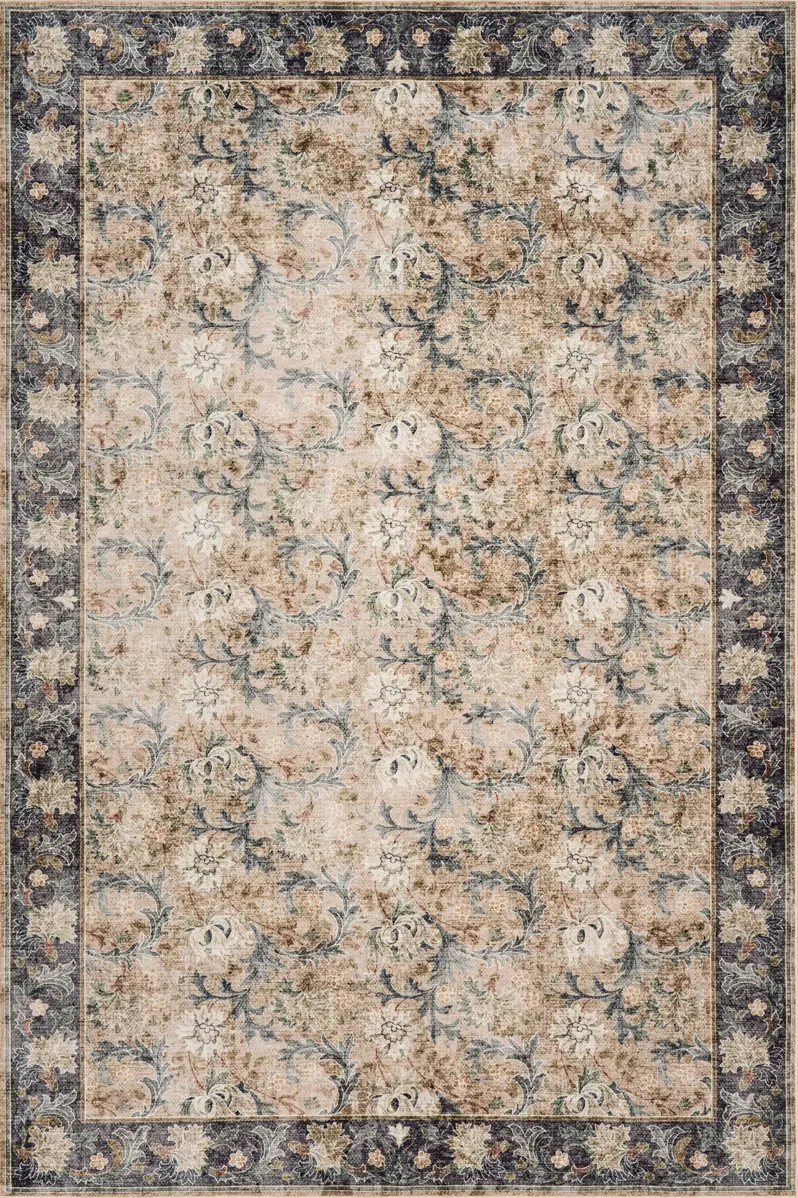 Sinikse Floral and Paisley Washable Rug