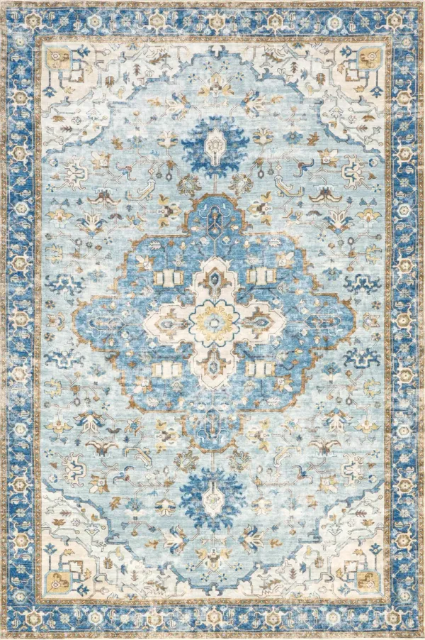 Amaryllis Medallion Washable Rug