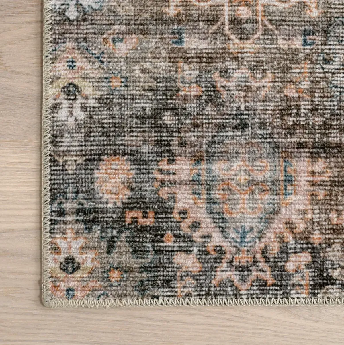Elva Medallion Spill Proof Washable Rug