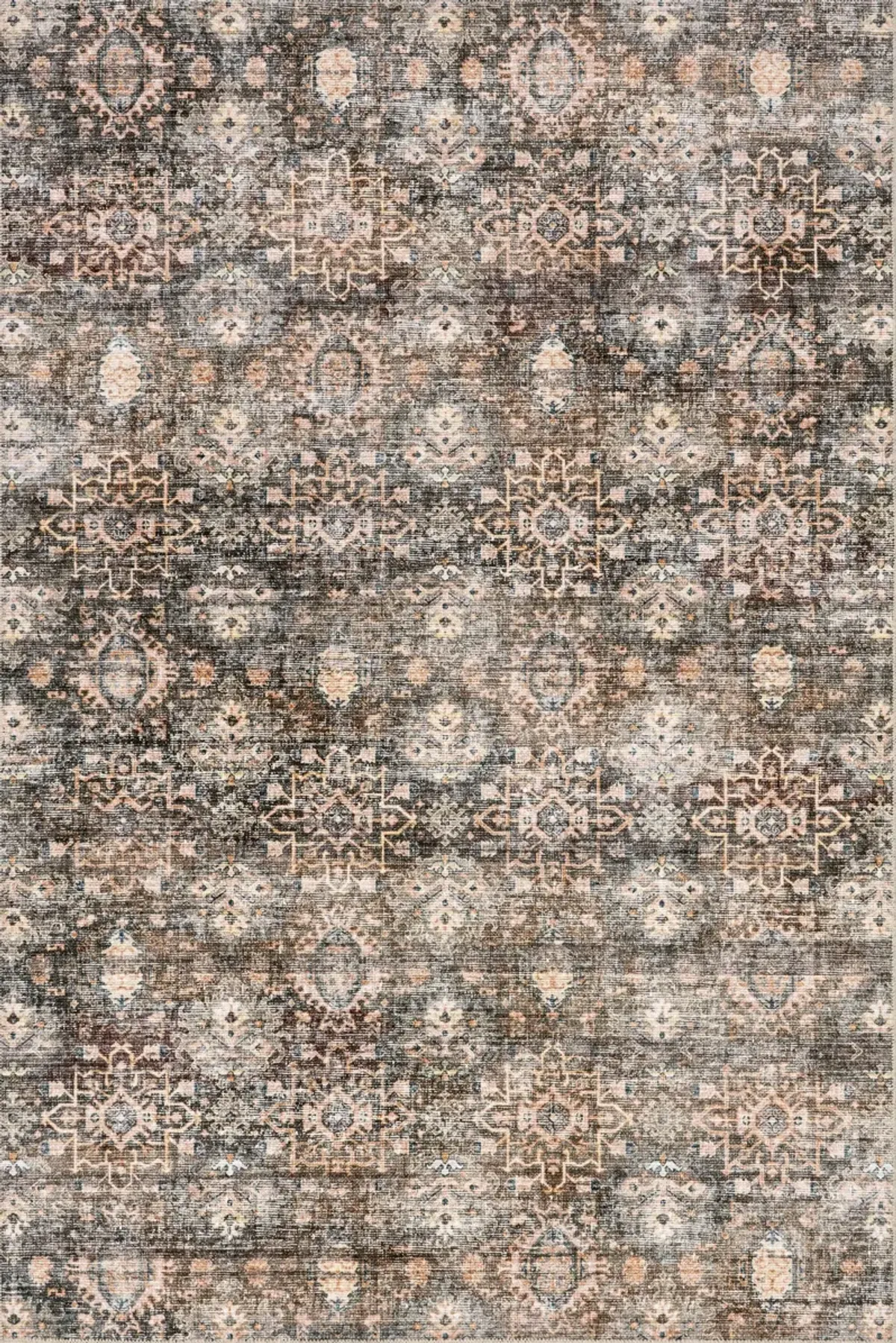 Elva Medallion Spill Proof Washable Rug