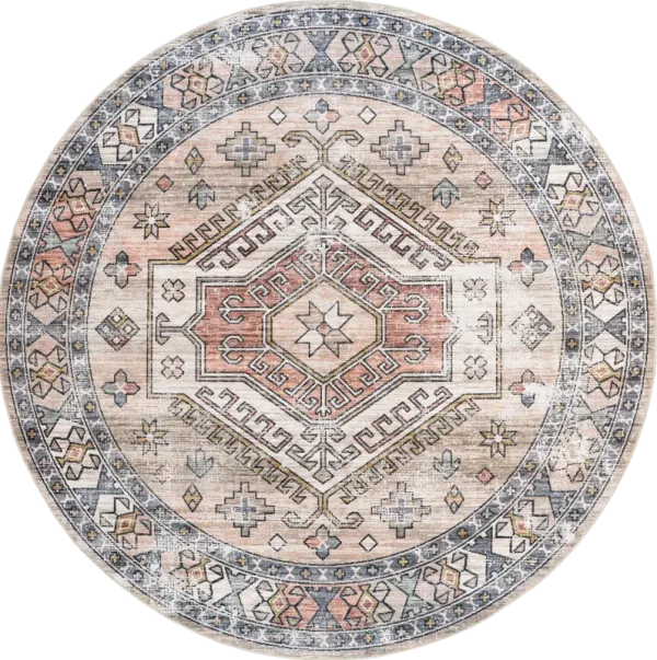 Nordic Emblems Spill Proof Washable Rug