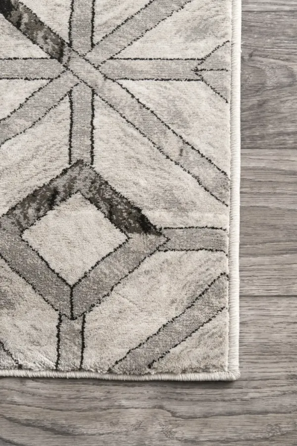 Faux Cowhide Diamond Tiles Rug