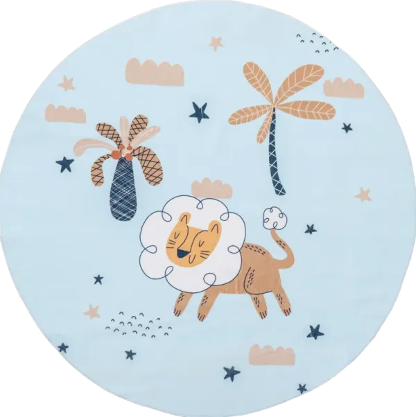 Dael Dreaming Lion Kids Washable Rug
