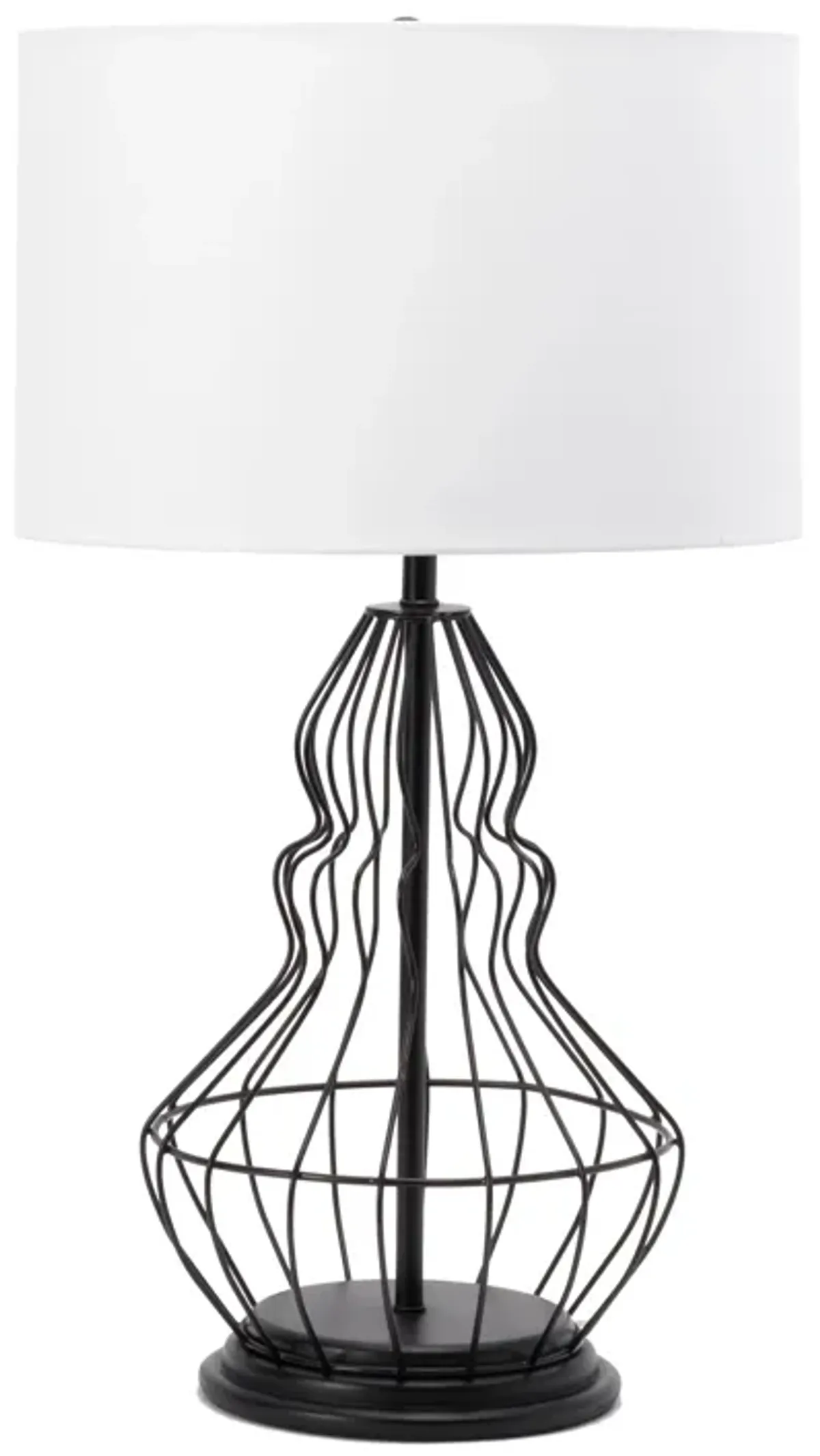 25-inch Iron Wire Framed Gourd Table Lamp