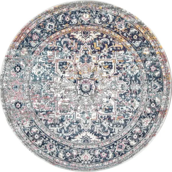 Faded Star Petal Emblem Rug