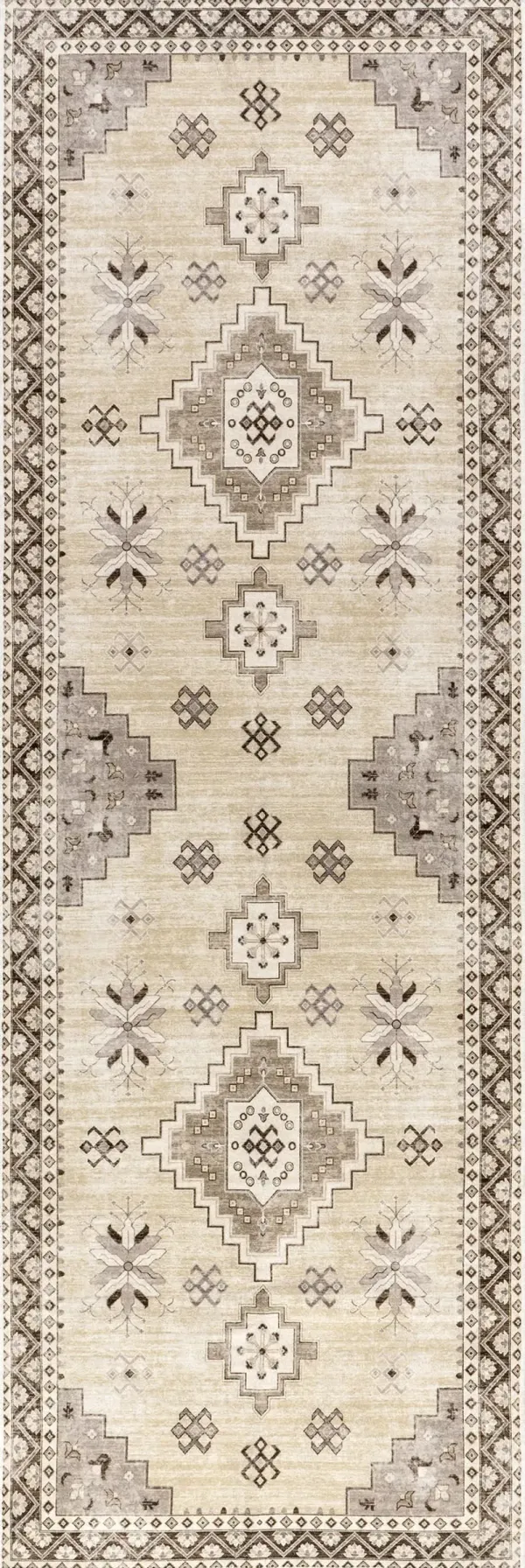 Clovebud Medallion Washable Rug
