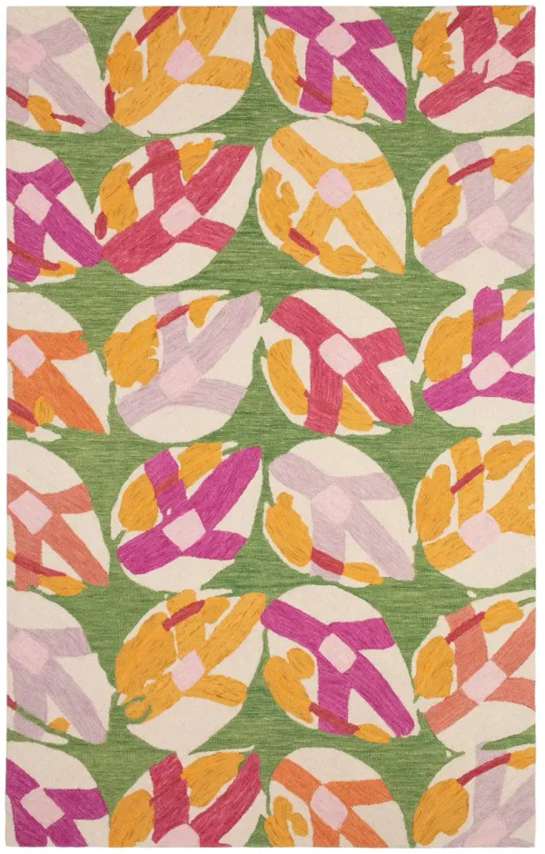 Lily Pad Hand Micro Hooked Wool Rug