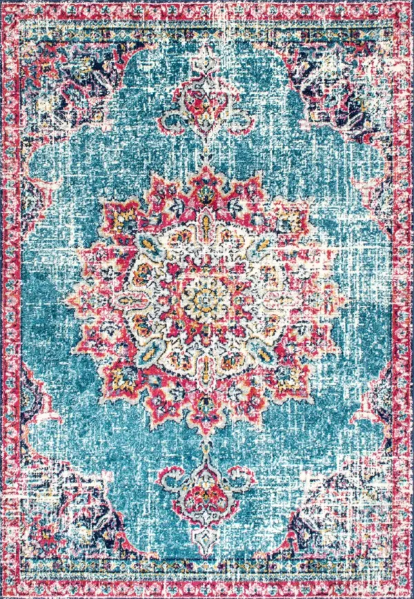 Sunny Wildflower Medallion Rug
