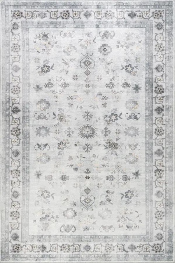 Dayflower Vintage Spill Proof Washable Rug