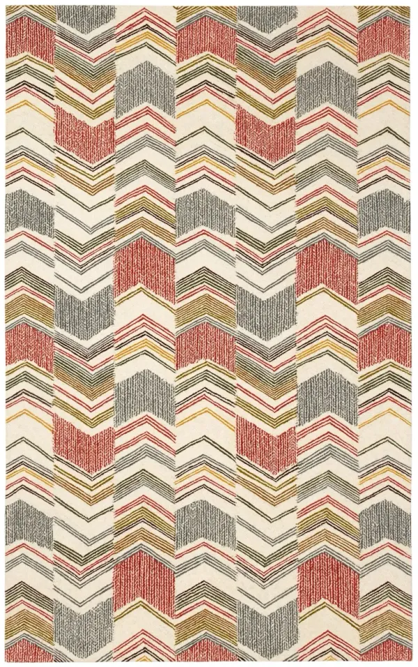 Zig Zag Hand Micro Hooked Wool Rug