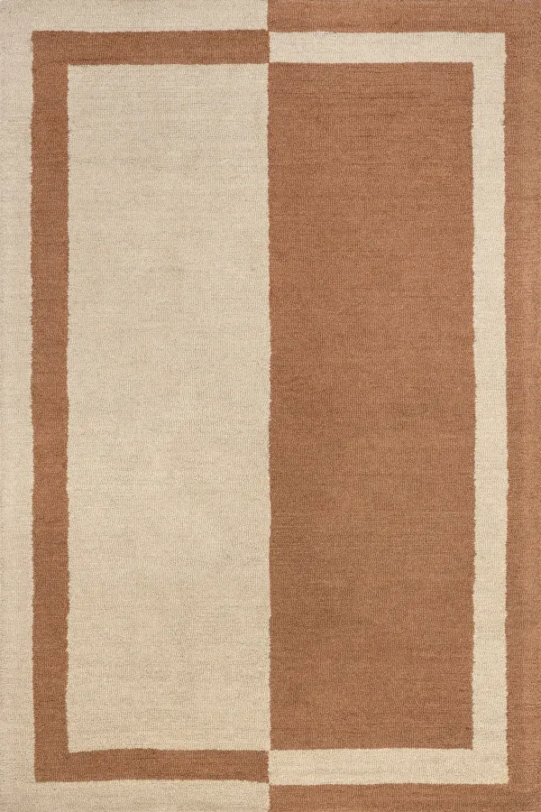Gino Two-Tone Bordered Wool Rug