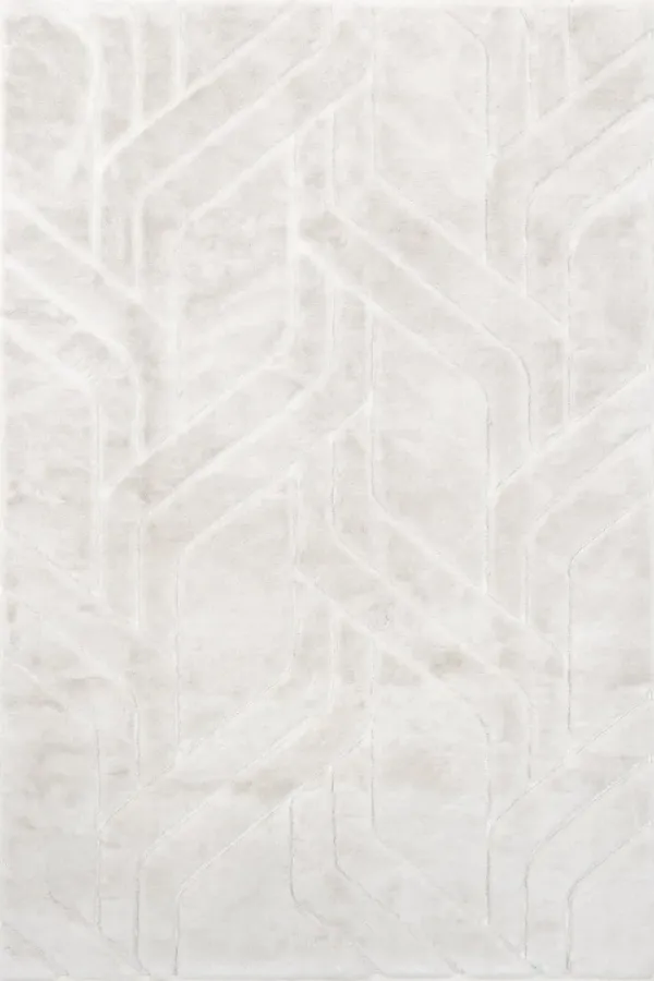 Karalee Geometric Plush Cloud Washable Rug