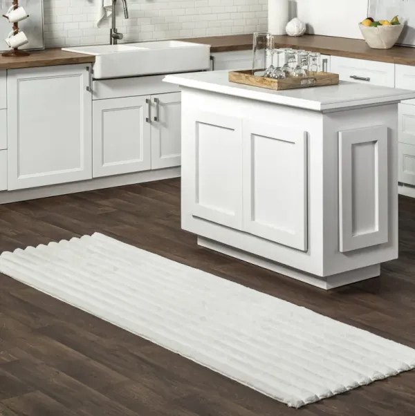Kris Striped Plush Cloud Washable Rug