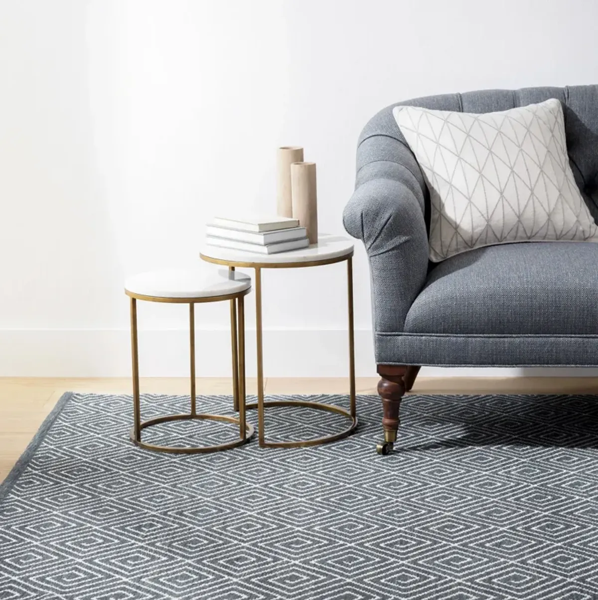 Geo Diamond Handwoven Wool Rug