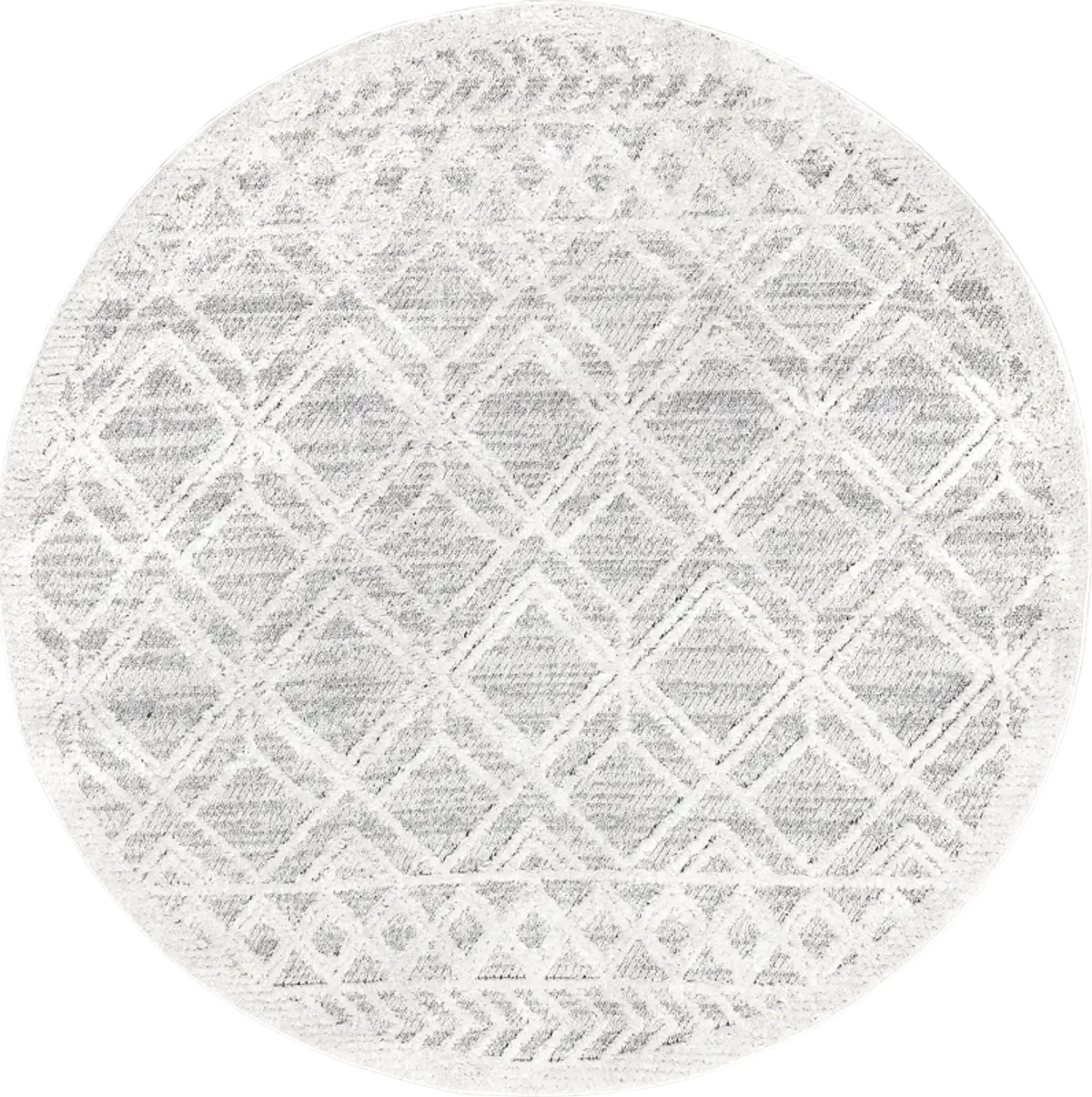 Shaggy Lattice Tassel Rug