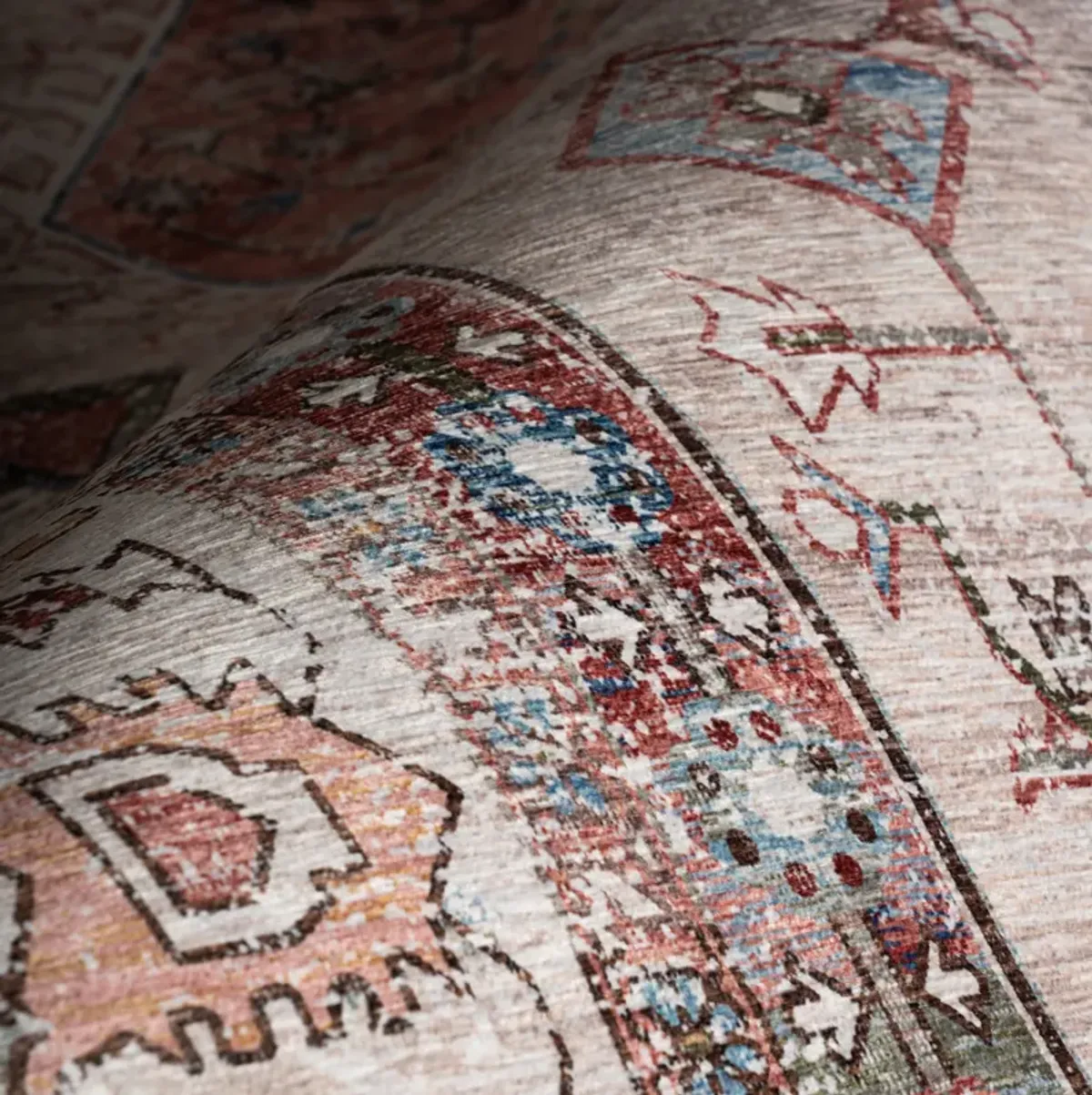 Runic Medallion Spill Proof Washable Rug