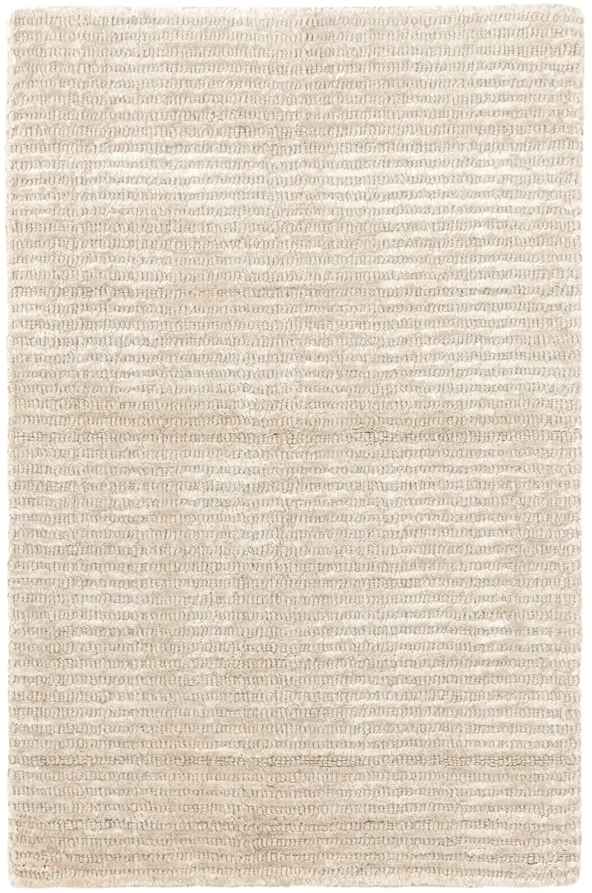 Cut Stripe Hand Knotted Viscose/Wool Rug
