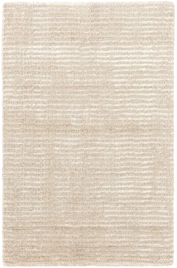 Cut Stripe Hand Knotted Viscose/Wool Rug