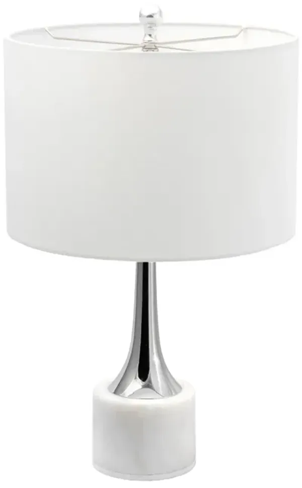 24-inch Polished Metal Spire Table Lamp