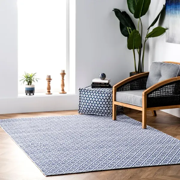 Diamonds Cotton Trellis Flatwoven Rug