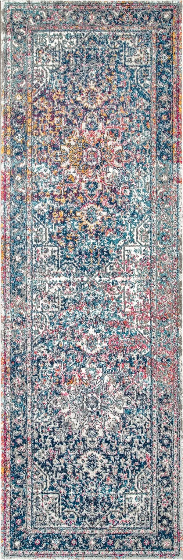 Faded Star Petal Emblem Rug