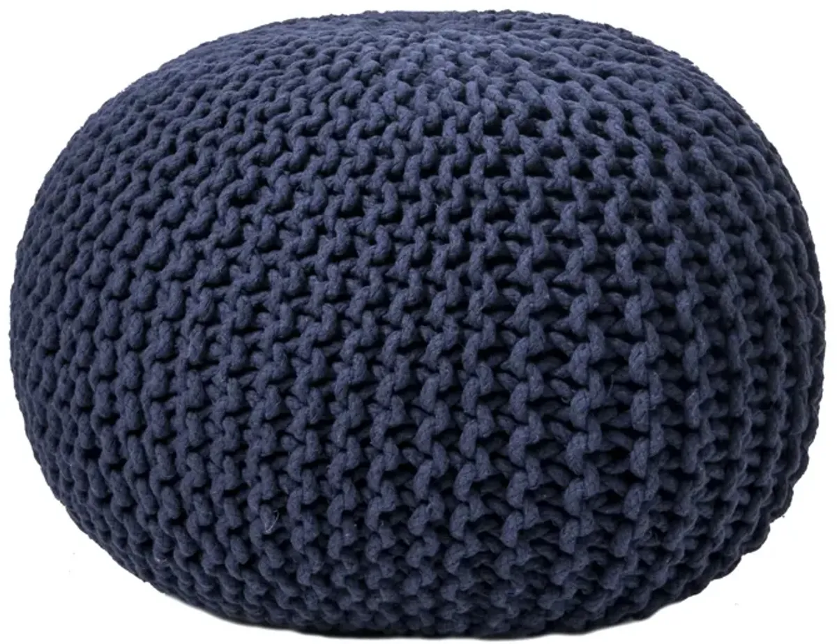 Knitted Round Pouf